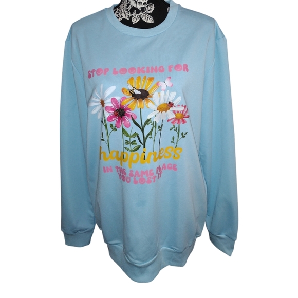 Handmade Graphic Printed Crewneck - Picture 1 of 7